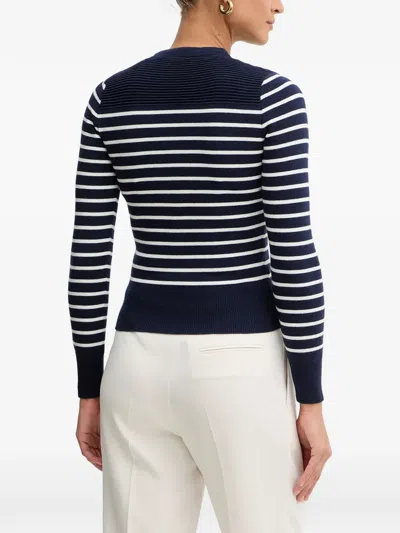 Guess Usa Striped-pattern Sweater In Blue