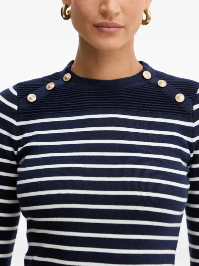 Guess Usa Striped-pattern Sweater In Blue