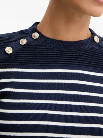 Guess Usa Striped-pattern Sweater In Blue
