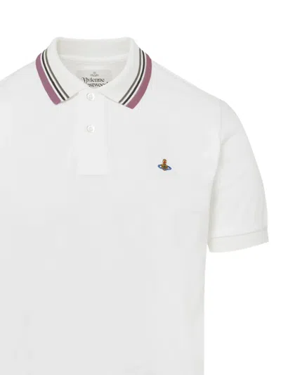 Vivienne Westwood Orb-detail Polo Shirt In White