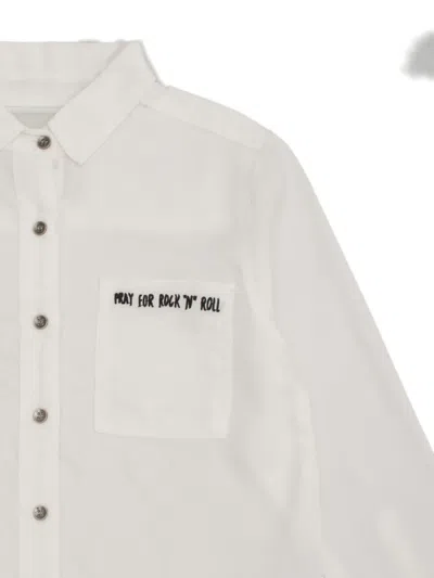 Oneteaspoon Soho Button Pocket Shirt In White