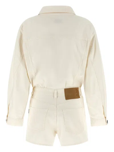 Haikure Elle Authentic Lax Button-up Playsuit In Neutral