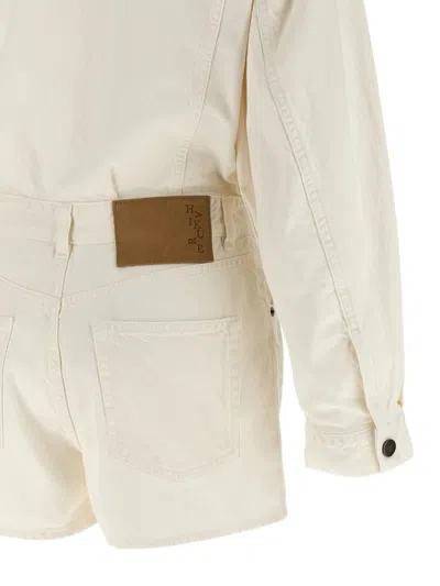 Haikure Elle Authentic Lax Button-up Playsuit In Neutral