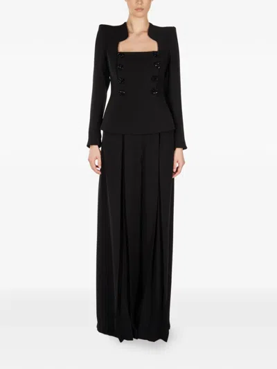 Araftu Button-embellished Straight Jumpsuit In Black