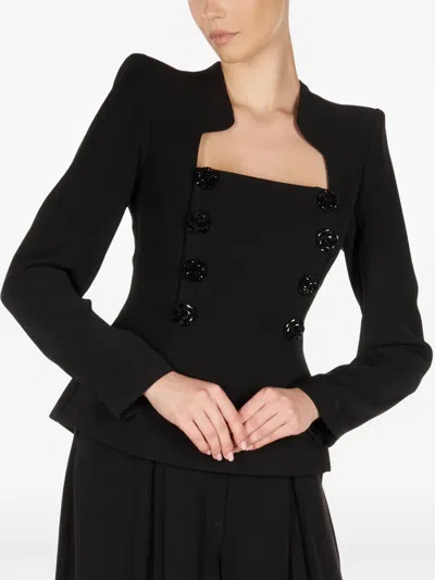 Araftu Button-embellished Straight Jumpsuit In Black