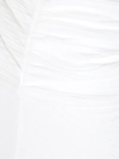 Victoria Beckham Twisted-detail Midi Skirt In White