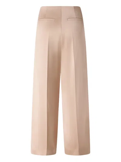 Pinko Limoncello Pink Pants With Concealed Front Closure In Tech Fabric Woman