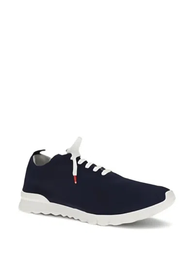 Kiton Fits Sneakers Round Toe Knit Upper In Blue