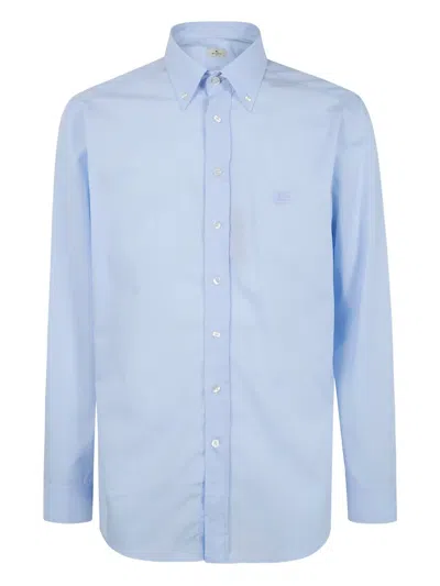 Etro Tailored Shirt Button Down Collar Long Sleeves In Black