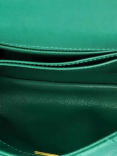 Pre-owned Chanel Coco Top Handle Bag Quilted Caviar Mini Satchel In Green