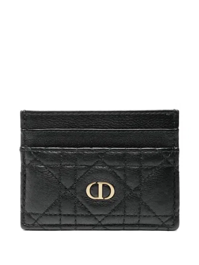 Pre-owned Dior 2010-2025s Canage Cardholder In Black