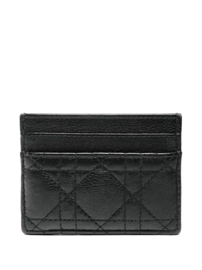 Pre-owned Dior 2010-2025s Canage Cardholder In Black