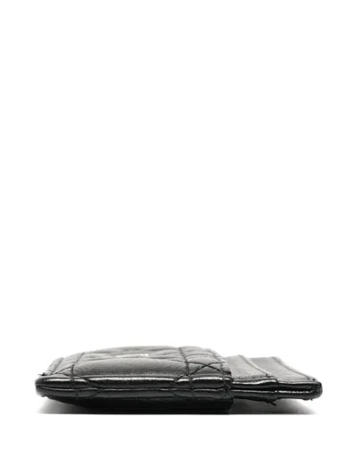 Pre-owned Dior 2010-2025s Canage Cardholder In Black