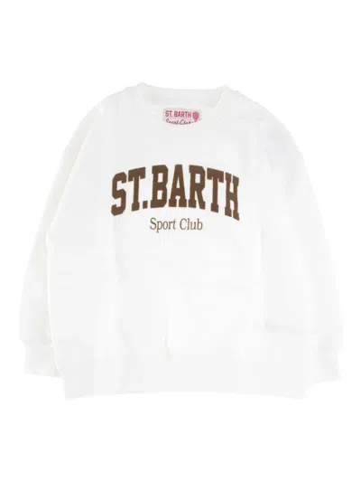 Mc2 Saint Barth Flock Sport Sweater In White