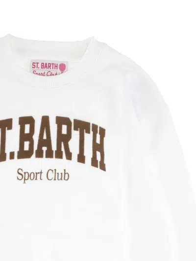 Mc2 Saint Barth Flock Sport Sweater In White