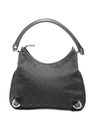 Pre-owned Gucci 2000-2016 Canvas Abbey Shoulderbag In Black