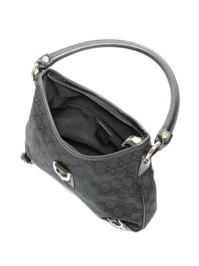 Pre-owned Gucci 2000-2016 Canvas Abbey Shoulderbag In Black