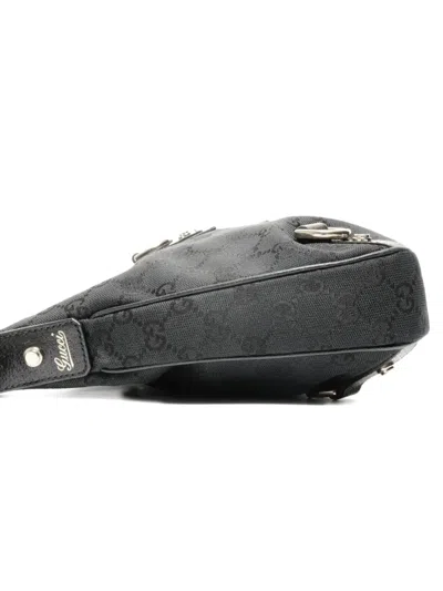 Pre-owned Gucci 2000-2016 Canvas Abbey Shoulderbag In Black