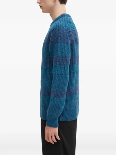 Barbour Saddle Striped Crew-neck Sweater In Black