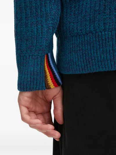 Barbour Saddle Striped Crew-neck Sweater In Black