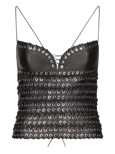 Ludovic De Saint Sernin Lee Leather Top In Black