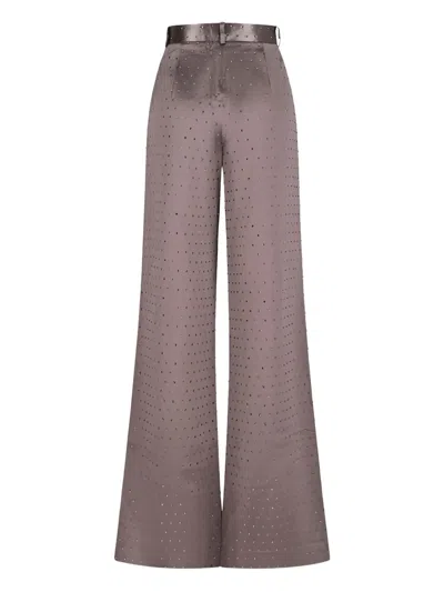 The Andamane Nathalie Crystal Wide Trousers In Neutral