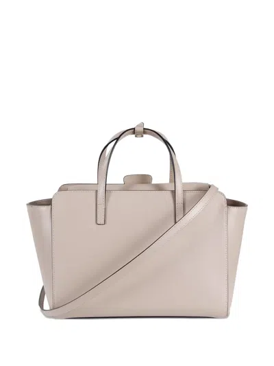 Hidesins Medium Flap Tote Bag In Gray