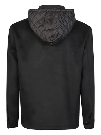 P.m.d.s Quilted Hooded Jacket In Black