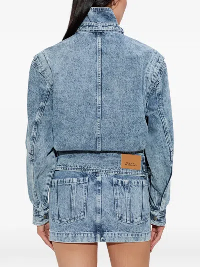 Isabel Marant Étoile Buckled Zip-up Jacket In Blue