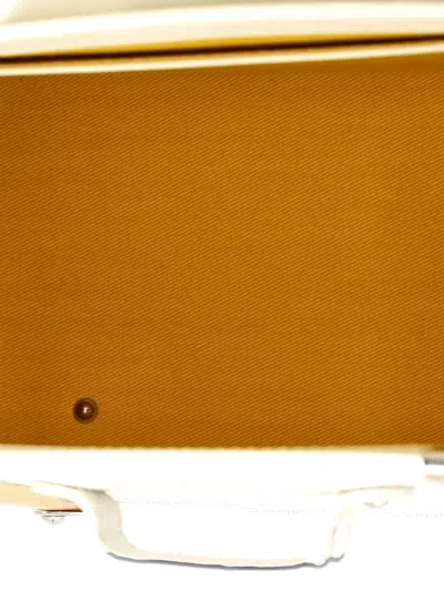 Pre-owned Goyard Saigon Top Handle Bag Coated Canvas With Leather Pm Satchel In White