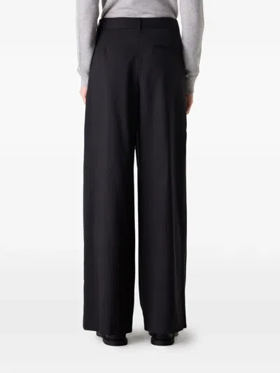 Twp Downing Wide-leg Trousers In Black