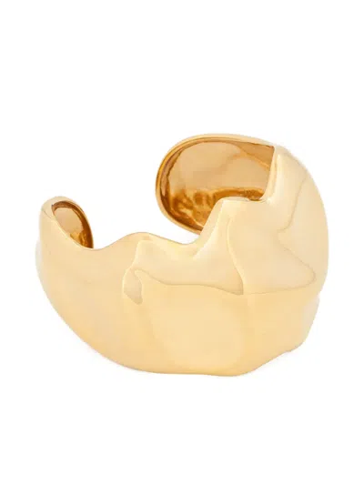 Naked Wolfe Xena Sculpted Bangle In Gold