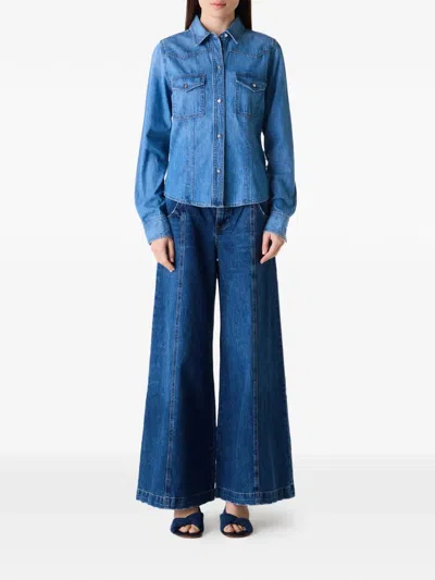 Twp Dancing In The Dark Cotton Jeans In Blue