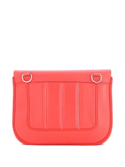 Pre-owned Hermes Berline Bag Swift 28 Crossbody Bag In Red