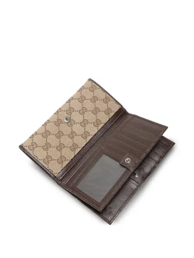 Pre-owned Gucci 2000-2015 Canvas Wallet In Brown