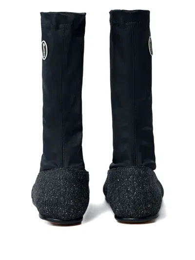 Kiko Kostadinov Proxima Panelled Logo Ballet Boots In Blue