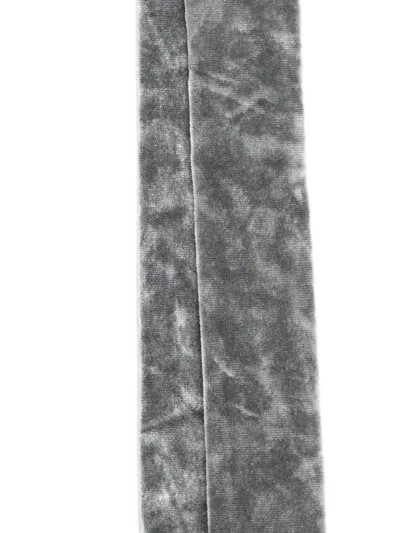 Patrizia Pepe Velvet Scarf In Gray
