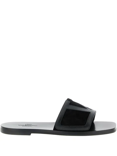 Valentino Garavani Superstar Leather Sandals For Modern Elegance In Black