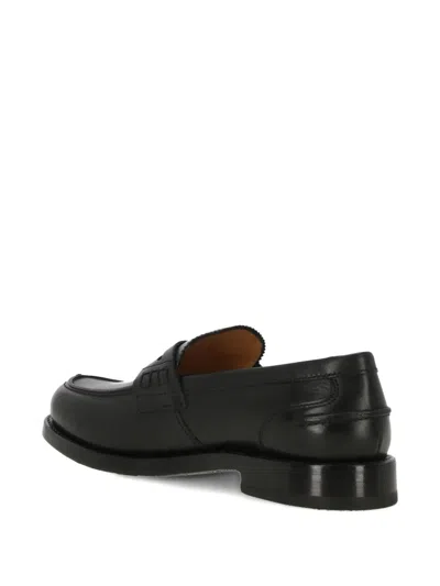 Ortigni Leather Penny Loafers In Black