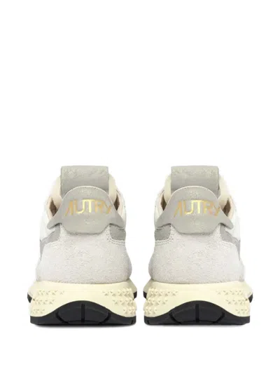 Autry Laces Leather Trainers In Neutral