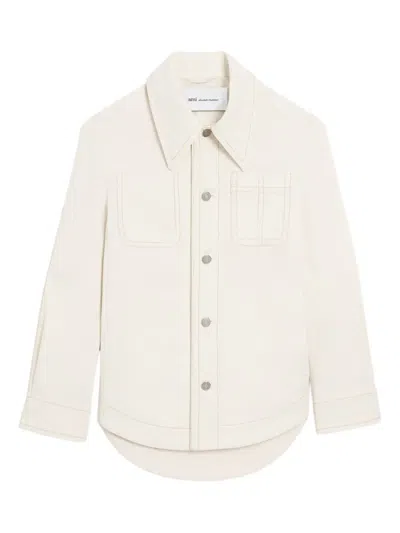 Ami Alexandre Mattiussi Button-up Shirt Jacket In Neutral