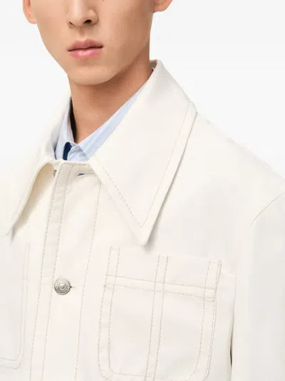 Ami Alexandre Mattiussi Button-up Shirt Jacket In Neutral