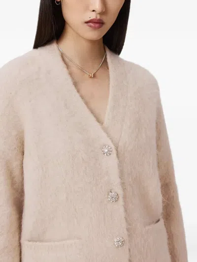 Allsaints Rubi Button Front-pocket Cardigan In Neutral