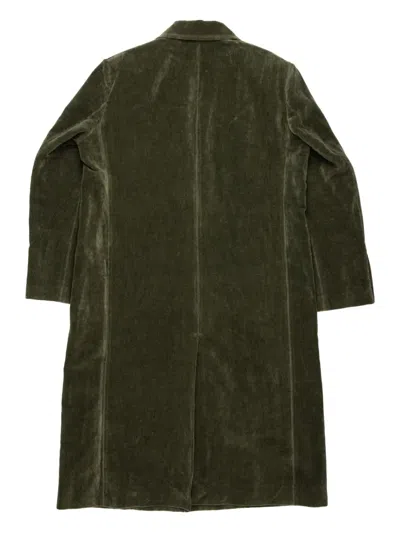 Uma Wang Celia Buttoned Coat In Green