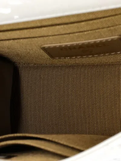 Pre-owned Chanel Chic Pearls Flap Clutch With Chain Quilted Goatskin Mini Crossbody Bag In White