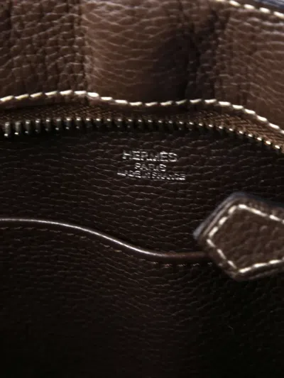 Pre-owned Hermes Sac Good News Bag Leather Pm Crossbody Bag In Brown