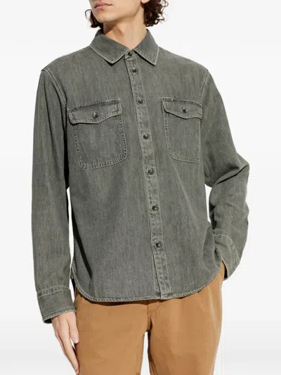 Rag & Bone Patch-pocket Shirt In Gray