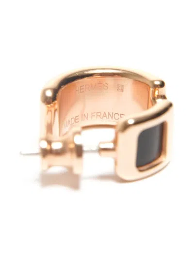 Pre-owned Hermes 2000-2020 Olympe Pm Stud Fastening Earrings In Pink