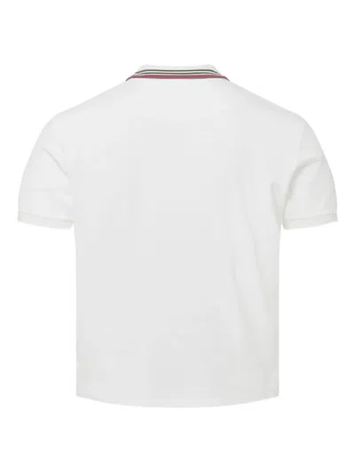 Vivienne Westwood Striped-collar Polo Top In White