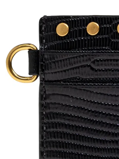 Isabel Marant Studded Card Holder In Black